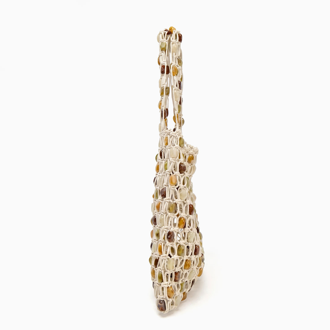 Calla Beaded Net Tote