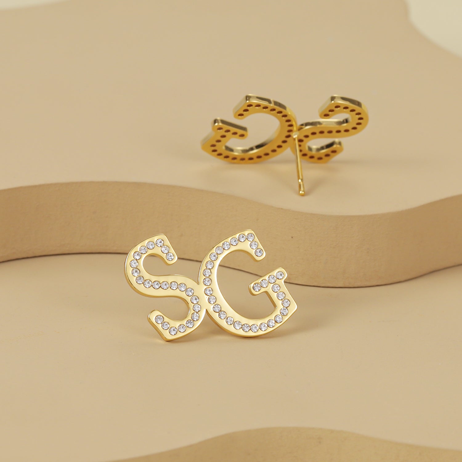 Sparkling Initials Earrings