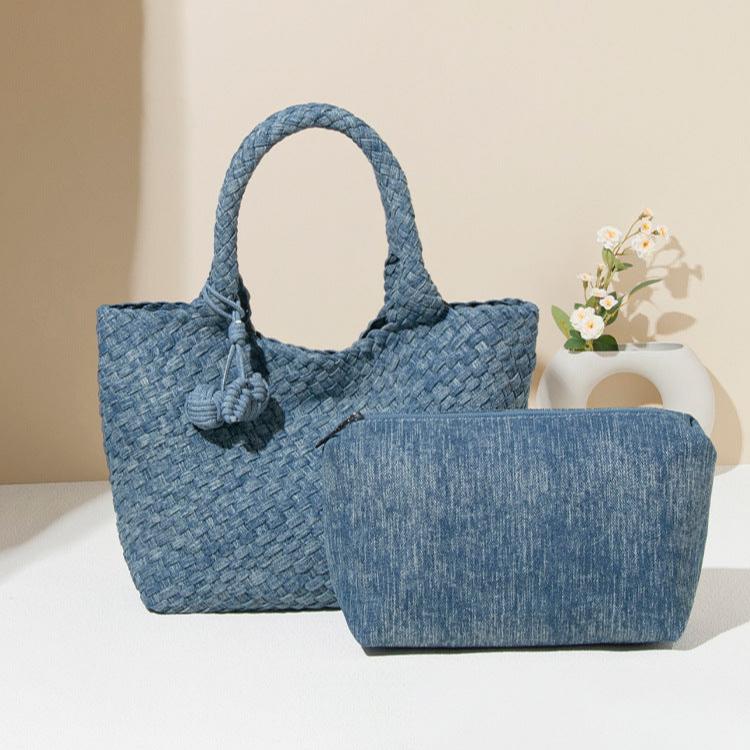 Denim Medium Tote Bag