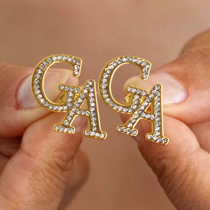 Sparkling Initials Earrings