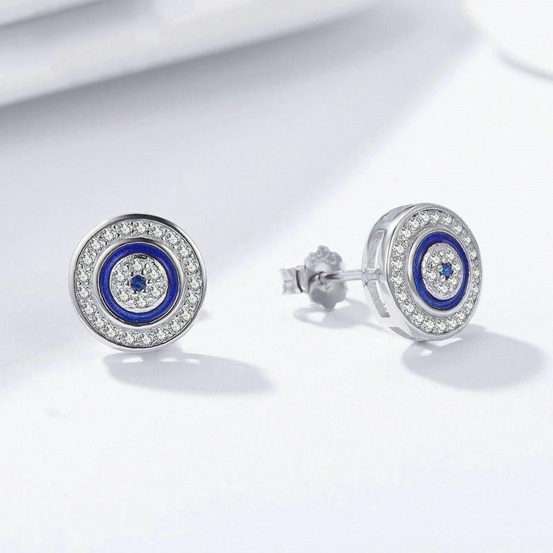 Dazzling Symbolic Evil Eye Earrings