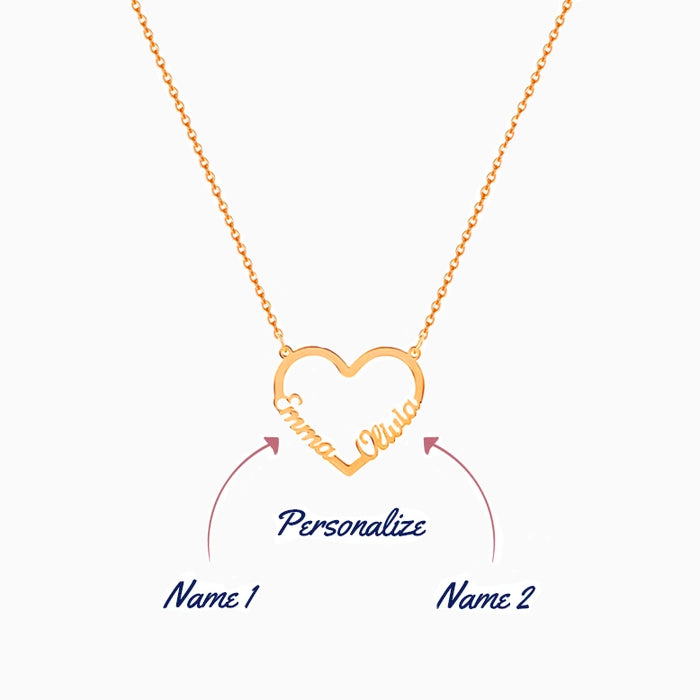 Forever Love 2 Name Necklace